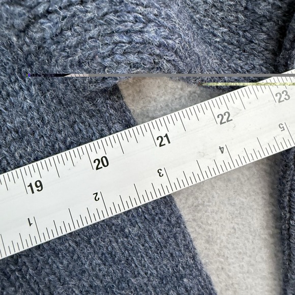 WOOLRICH wool Fair Isle Nordic sweater Knit Vintage Snowflake Large Blue White - Picture 6 of 9